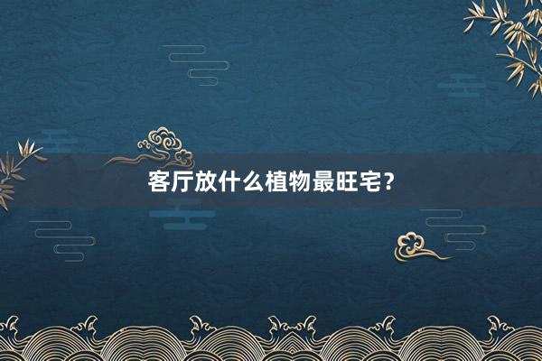 客厅放什么植物最旺宅？